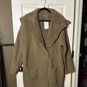 Barefoot Dreams Cozychic Shearling Drape Car Coat